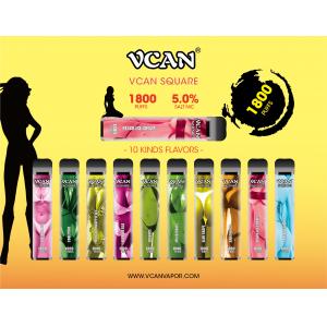 Vcan Quare 1800 Puffs Sexy Style Disposable Vape 1000 Mah 6ml Pod 5% Nicotine Vape Pen
