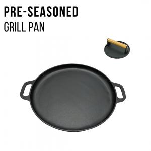 Pre Seasoned Cast Iron Frying Pan 30/35cm Cast Iron Grill Pan