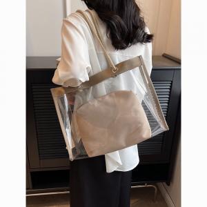 Large-Capacity Transparent Bag Women'S New Trendy PVC Mother-In-Law Jelly Bag