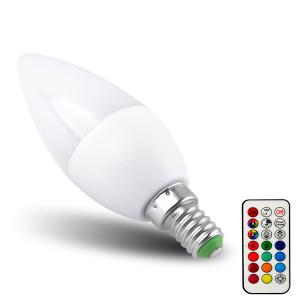 RGB E14 Dimmable LED Light Bulbs 280lm Luminous Flux 4*4.3 Inch