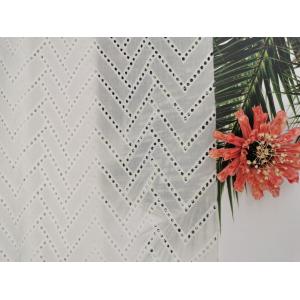 125CM White Zipper Embroidered Cotton Lace Fabric