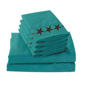 China Western Peak 6pcs Embroidery Star Sheet Set Washable Machine Wash 100% Polyester supplier