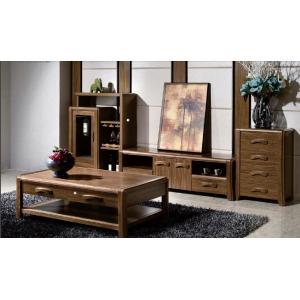 Simple Style Traditional Living Room Furniture / Wall Unit Coffee Table Sets