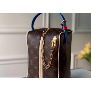 Monogram Printing Leather Chain Casual Handbags Shoulder Bags With Zipper Opening