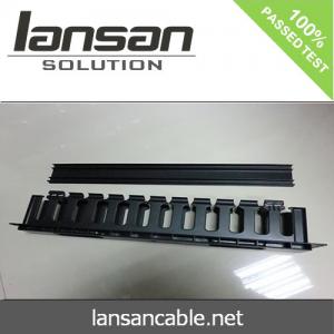 China Black 19 Inch Horizontal Cable Management High Density 1U Plastic Cable Management supplier