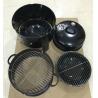 China Smokeless 3 Layers Vertical Barrel Charcoal BBQ Grill Smoker with Manual Power Source wholesale