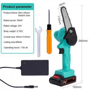 China OEM 500W Battery Cordless Compact Mobile Hand Held Rechargeable Chain Saw Mill supplier