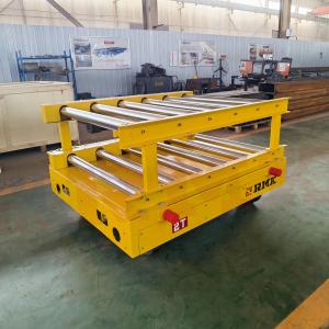 China Automatic Electric Rail Transfer Cart With Roller Conveyor supplier
