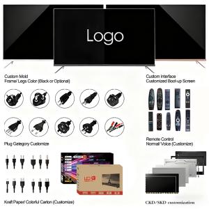 China SUNSANXIN 75 Inch Smart TV 4K Ultra HD LED & LCD TVs Televisions OLED QLED 75 Inch Flat OLED Display Screen Stand wholesale