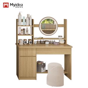 China Apartment Makeup Table, Bedside Dressing Table, Cosmetics Storage Rack, Bedroom With Stool, Dressing Table wholesale
