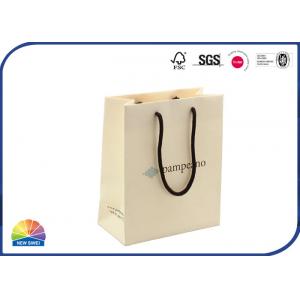 China Recyclable Cotton Handle Kraft Paper Bags For Perfume Packaging Soft Touch Thickness supplier