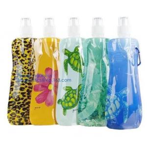 Portable ultralight foldable soft flask bottle outdoor sport hiking camping water bag,sport foldable 480ml reusable camp