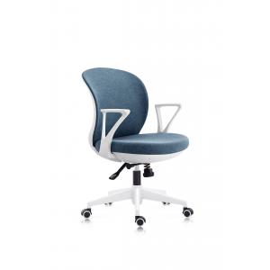 White Ergonomic Swivel Office Chair Mesh Fabric Swivel Computer Chair
