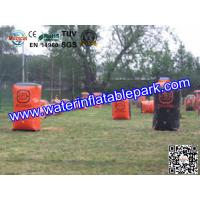 China Red Sport  Inflatable Paintball Bunker  , Customized  Inflatable Paintball Field on sale