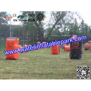 Red Sport  Inflatable Paintball Bunker  , Customized  Inflatable Paintball Field