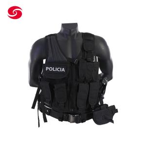 China Black Military Tactical Vest Multi Functional Pouches Air Soft Vest With Mesh supplier