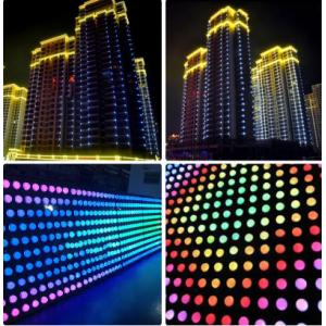 China Multicolor LED Outdoor Facade Lighting 10cm Pixel Programmable RGB Lights For Amusement supplier