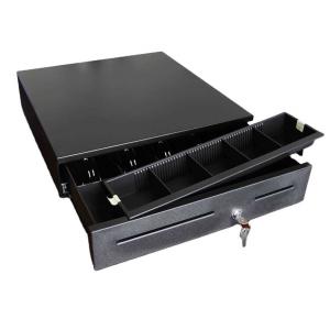 Modern Grey White Metal and ABS Plastic Cash Drawer with Five Grid Cash Notes Slots