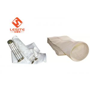 Good Air Permeability 2mm Dust Bag Filter , Baghouse Filter Bags White