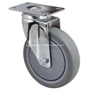 China 75mm Diameter 3 110kg Plate Swivel TPE Caster 5713-57 Perfect for B2B Markets supplier