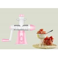 China Easy Operated Hand Turn Ice Cream Maker Machine , Manual Slow Juicer Non Toxic Plastic on sale