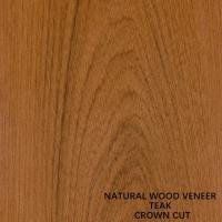 China Decoration Natural Teak Wood Veneer Flat Cut Crown Grain 2050-3200mm Length on sale