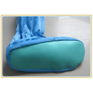 China Antistatic Blue PVC dotted boots cover wholesale