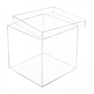 Custom Size Perspex Display Case Cube Acrylic Box with Shoe Box Lid