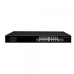 16 Port Gigabit Managed PoE Switch Commercial Rack Type 300W With 4 Uplink Ports