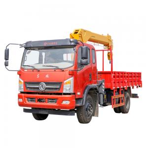 Red 11m Arm Commercial Truck Mounted Cranes Vehicle Mounted Crane