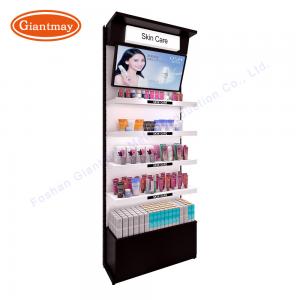 China Makeup Nail Polish Storage Cosmetics Display Stand With Lights supplier