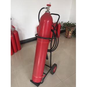 China Portable Co2 Fire Extinguisher , 10kg Trolley Type Fire Extinguisher For Supermarkets supplier
