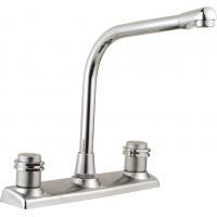 China Centerset 2 Handle Standard Kitchen Faucet 360 Degree Swivel on sale