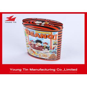 Metal Candy Packaging Oval Tin Box , Tin Containers With Custom Logo Printing and Embossing