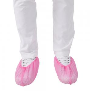 Pink Rain Proof Non Skid Shoe Covers Disposable PP