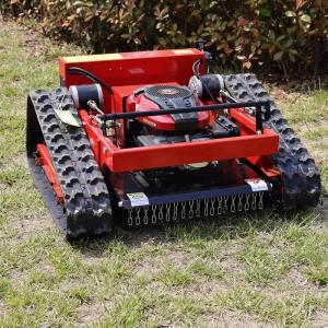Rubber Crawler Auto Lawn Mower Robot Gasoline Self Propelled