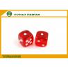 China Custom Engraved Dice White Dot Transparent Dice Set Round Corner Game Dice 16 Mm wholesale