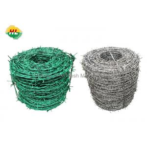 ISO Galvanized Barbed Wire 2 Ply , 4 Point 16 Gauge Concertina Razor Wire