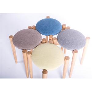 China Blue Fabric Bar Solid Wood Dining Chairs Stool Simple Style Environment - Friendly supplier