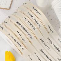 China White Grosgrain Ribbon 20mm Printed Cotton Ribbon OEM Eco Friendly on sale
