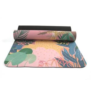 China Biodegradable Width 61cm Natural Tree Rubber Yoga Mat SGS Suede Rubber supplier