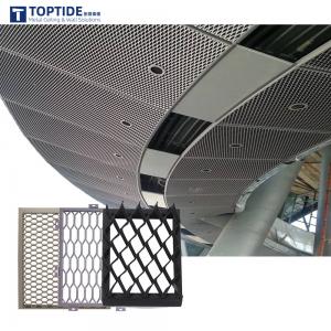 Custom Metal Mesh Ceiling Panel Fireproof Edge Treatment Decorative Partition Screen