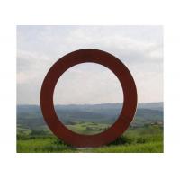 China Contemporary Metal Art Corten Steel Ring Sculpture Forging And Casting Technique on sale