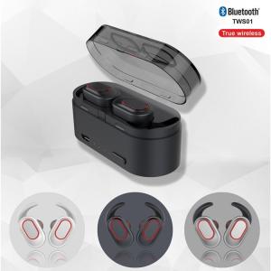 China 2019  mini ture wireless earbuds,Bluetooth 5.0 stereo earphones with detachable earfins,earphones with LED light supplier