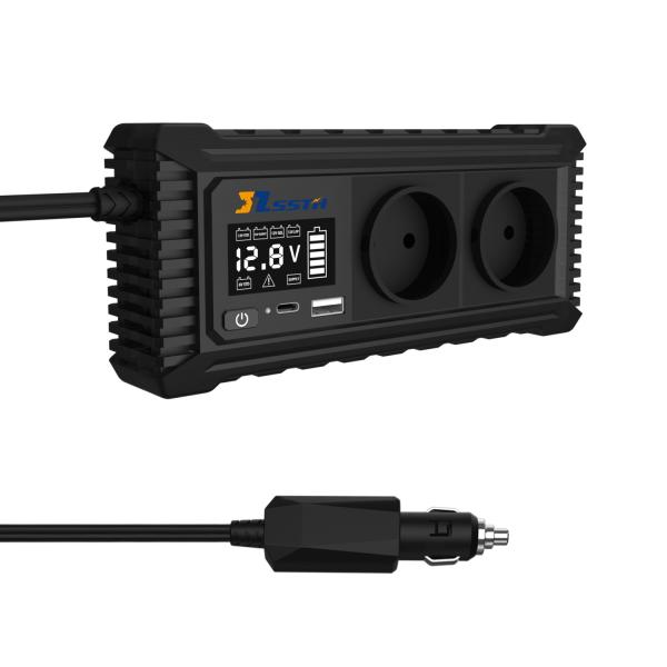 200W 12V DC to AC 110V 220V Pure Sine Wave Car Power Inverter with 92% Availability Power and 50Hz Output Frequency
