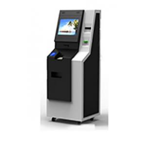 Currency Exchange Kiosk ATM Machine With Credit Bank Cards And Cash