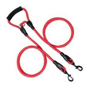 Anti Chew Double Dog Training Lead Rope Dog Harness For 2 Dogs