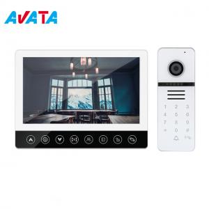 7 Inch 4 Wire Villa Video Intercom Doorbell Camera Video Door Phone Work with ID IC Card Unlock