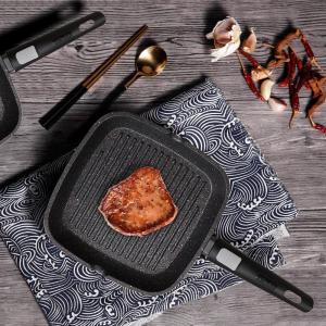 China Cast Iron Stovetop Grill Pan Enamel Casserole Non Stick BBQ Grill Pan supplier