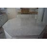 Nature White Marble Bathroom Countertops , Marble Island Countertop With Oval